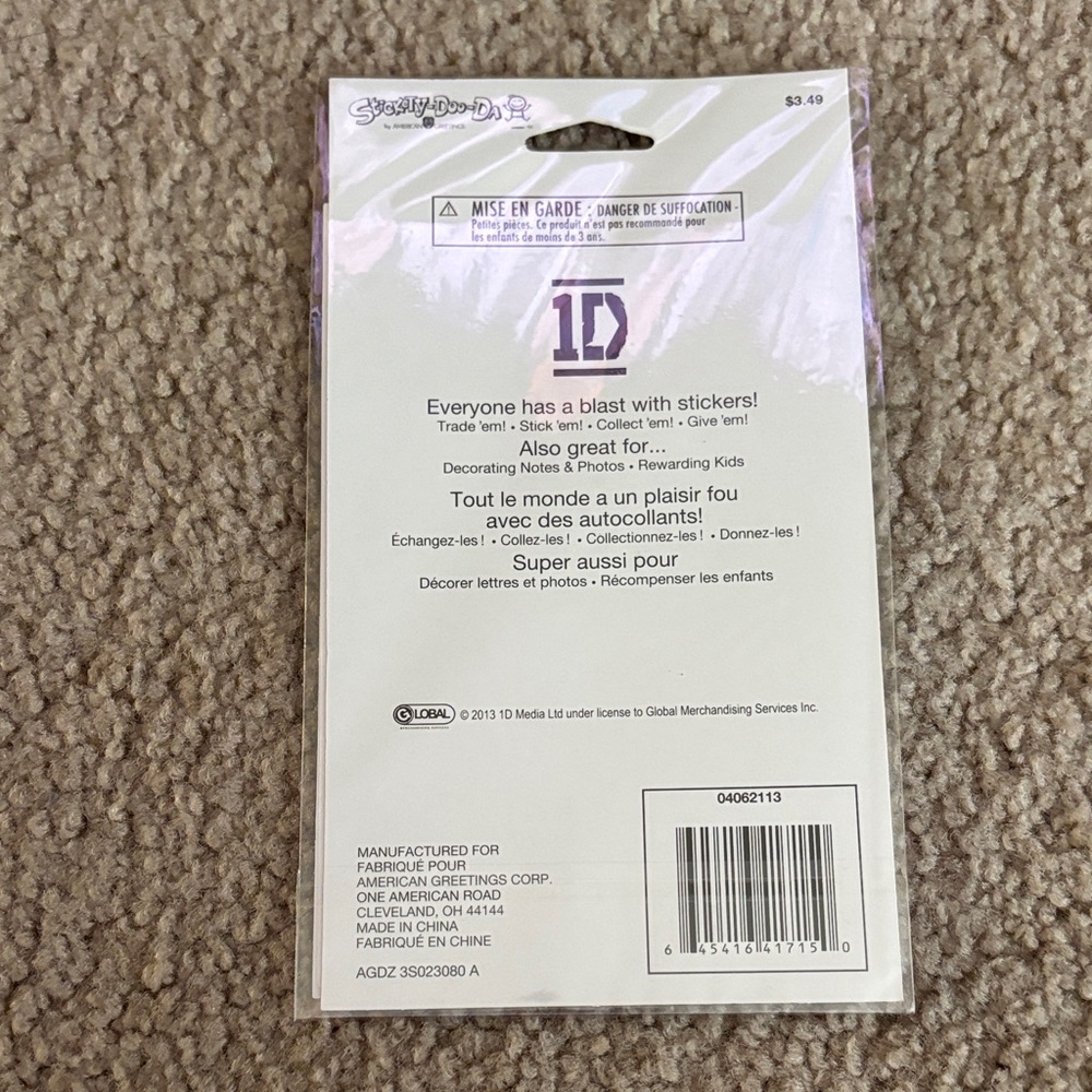 One Direction Holographic Sticker Sheet - Red & Multicolor NWT - Picture 3 of 4